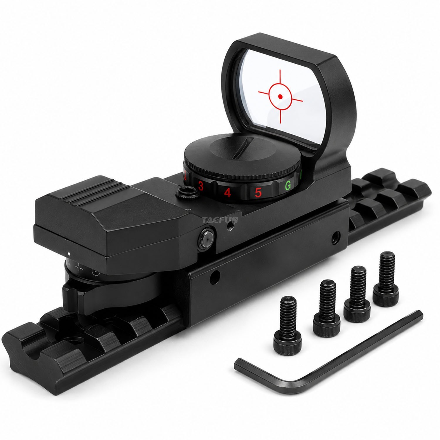Mossberg 500 590 Red Green Reflex Optic 4 Reticle Adjustable w/ Rail Mount