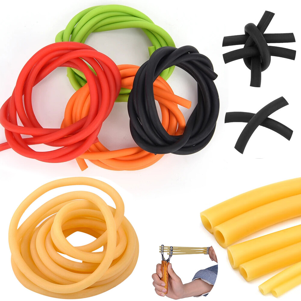 Natural Beige/Black/Red/Gree/Orange Latex Rubber Tube Band Elastic Various Sizes