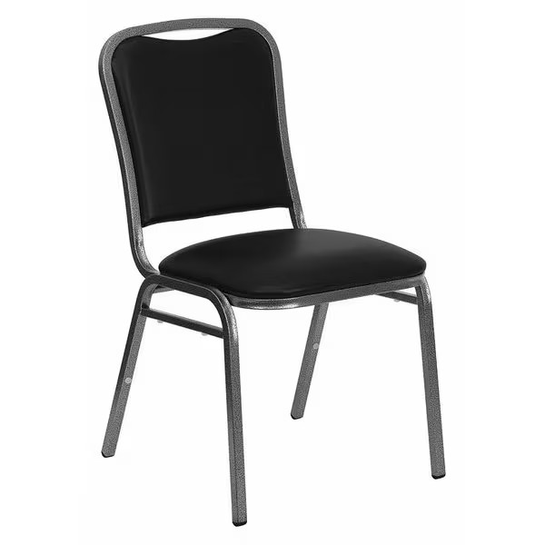 Hercules Banquet Chair, Black Back, 17-3/4 in W 22" L 32-1/2" H, Vinyl Seat