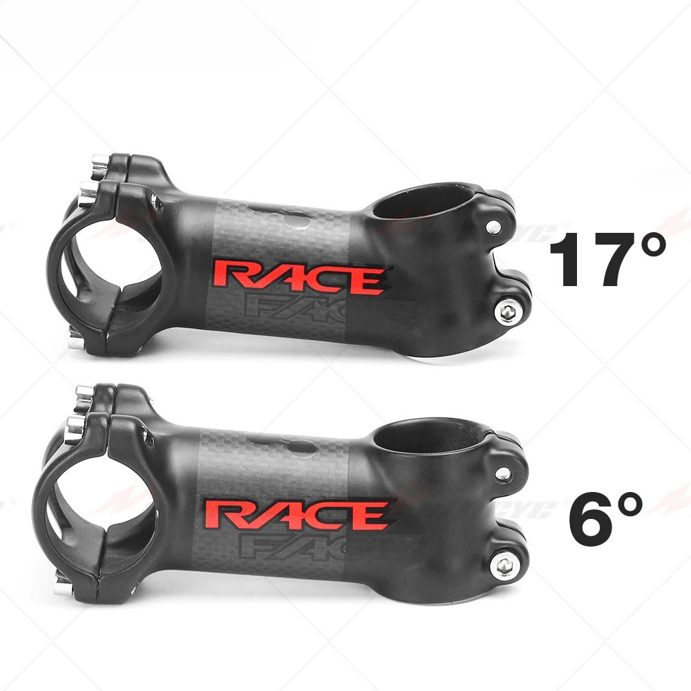 Race Bike Matte Handlebar Stem 31.8x28.6mm Glossy Black Road MTB Bicycle Stem