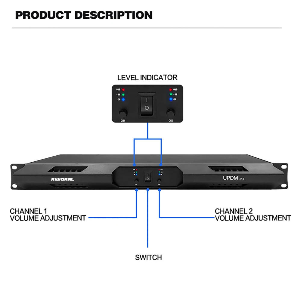 K2 2 Channels Digital Amplifier Class D CVR Power Amplifier Professional