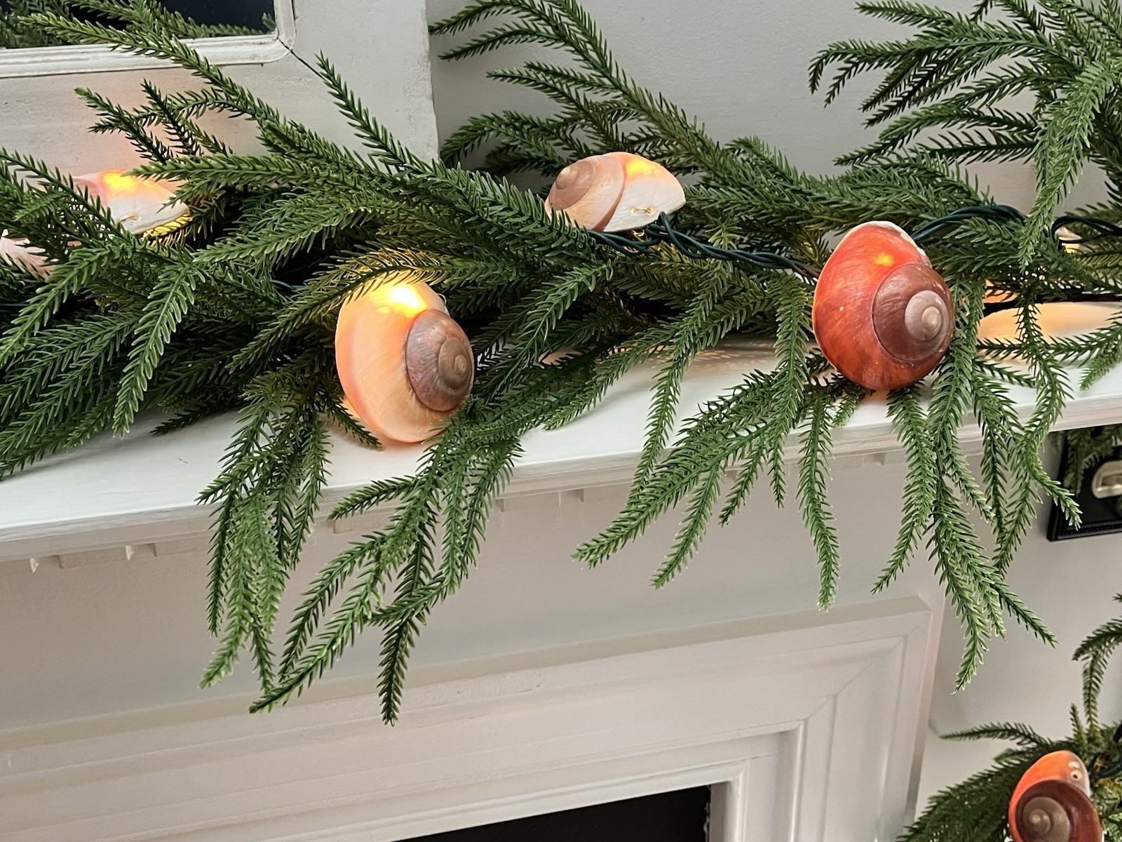 outdoor Sea Shell string lights for patio