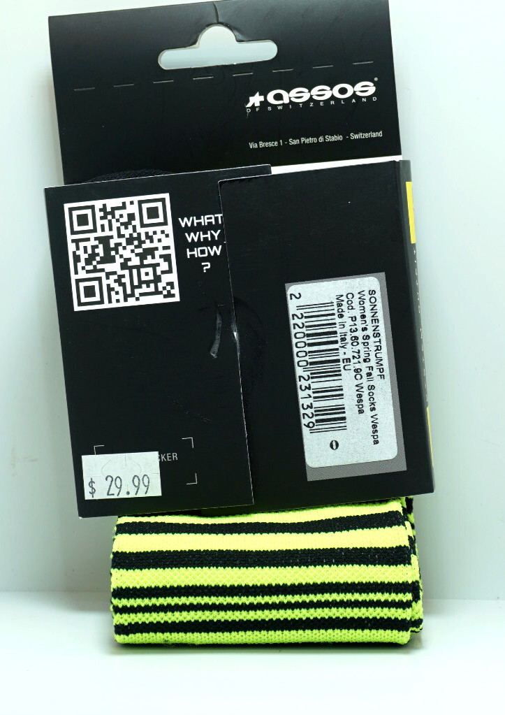 ASSOS SONNENSTRUMPF WOMEN'S SPRING FALL SOCKS SIZE 0, EUR: 35-38