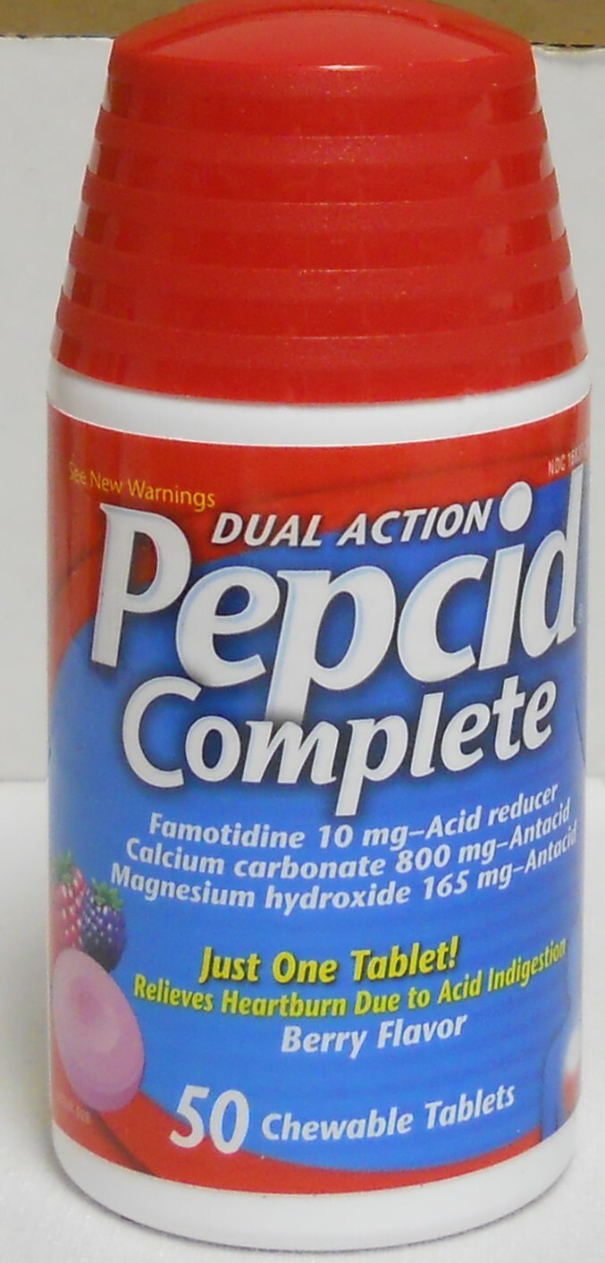 Pepcid Complete Acid Reducer Chewable Tablets Berry Flavor 50 Count