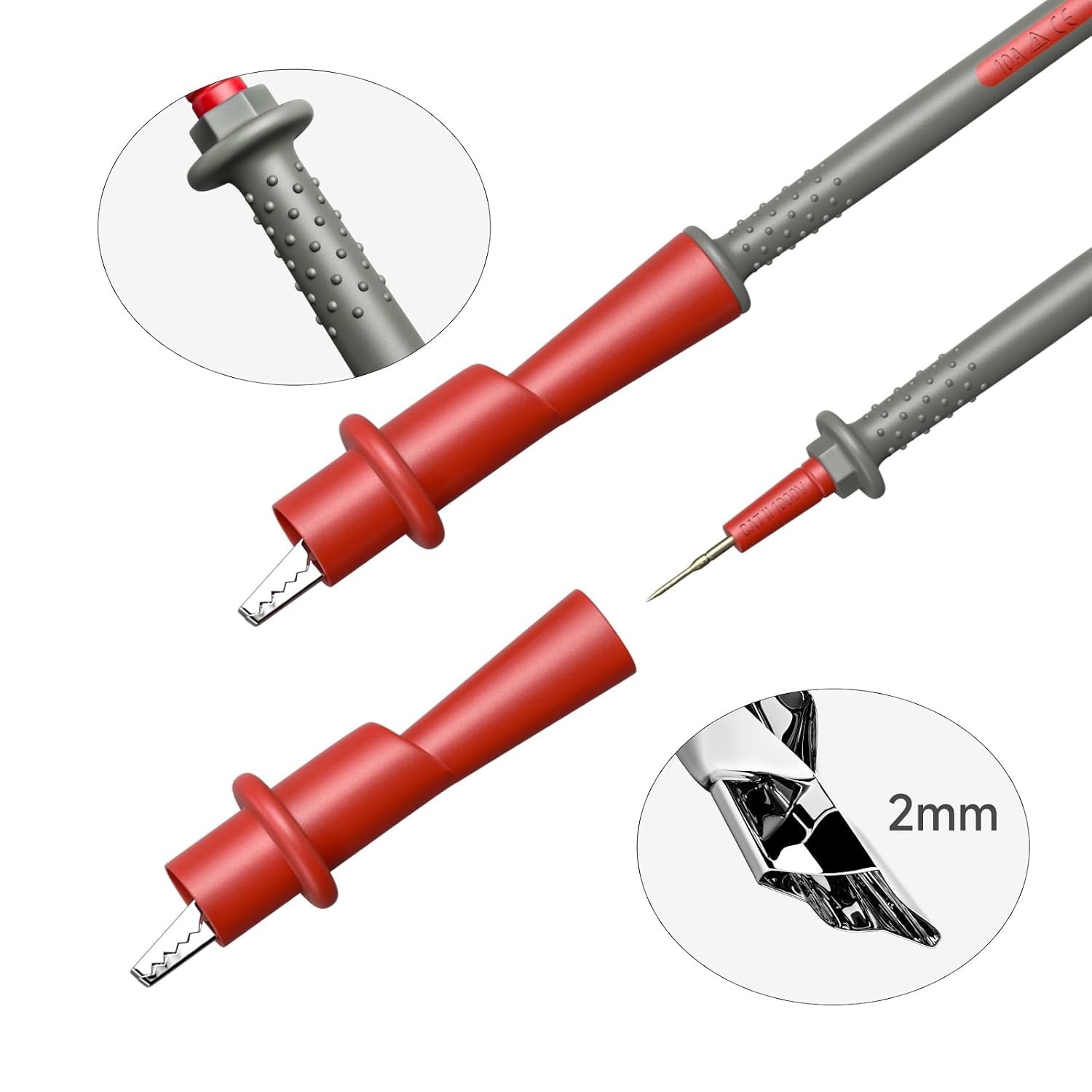 6PCS Multimeter Leads Kit with Push On Alligator Clips | Precision Sharp Pro...