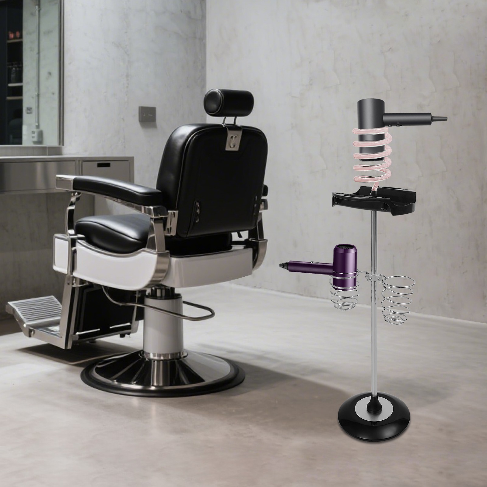 Hair Dryer Stand Hair Dryer Stand with Tray Hair Dryer Stand with Spiral Holders