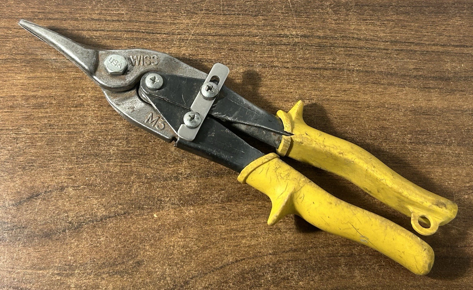 Vintage Wiss Tin Snips M3 Yellow Handle Straigh Cut Made in USA