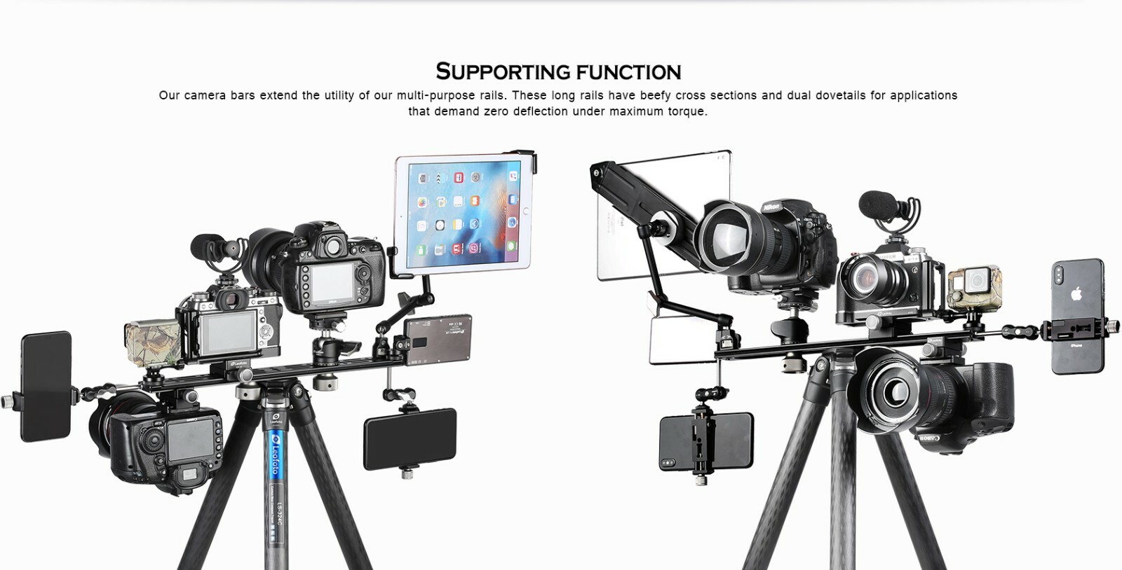 【USA Dealer】Leofoto NP-400 400mm double platform / two cameras mounted