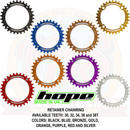 Hope R22 Retainer Ring Chainring 104 PCD - All Colors and Sizes - Brand New