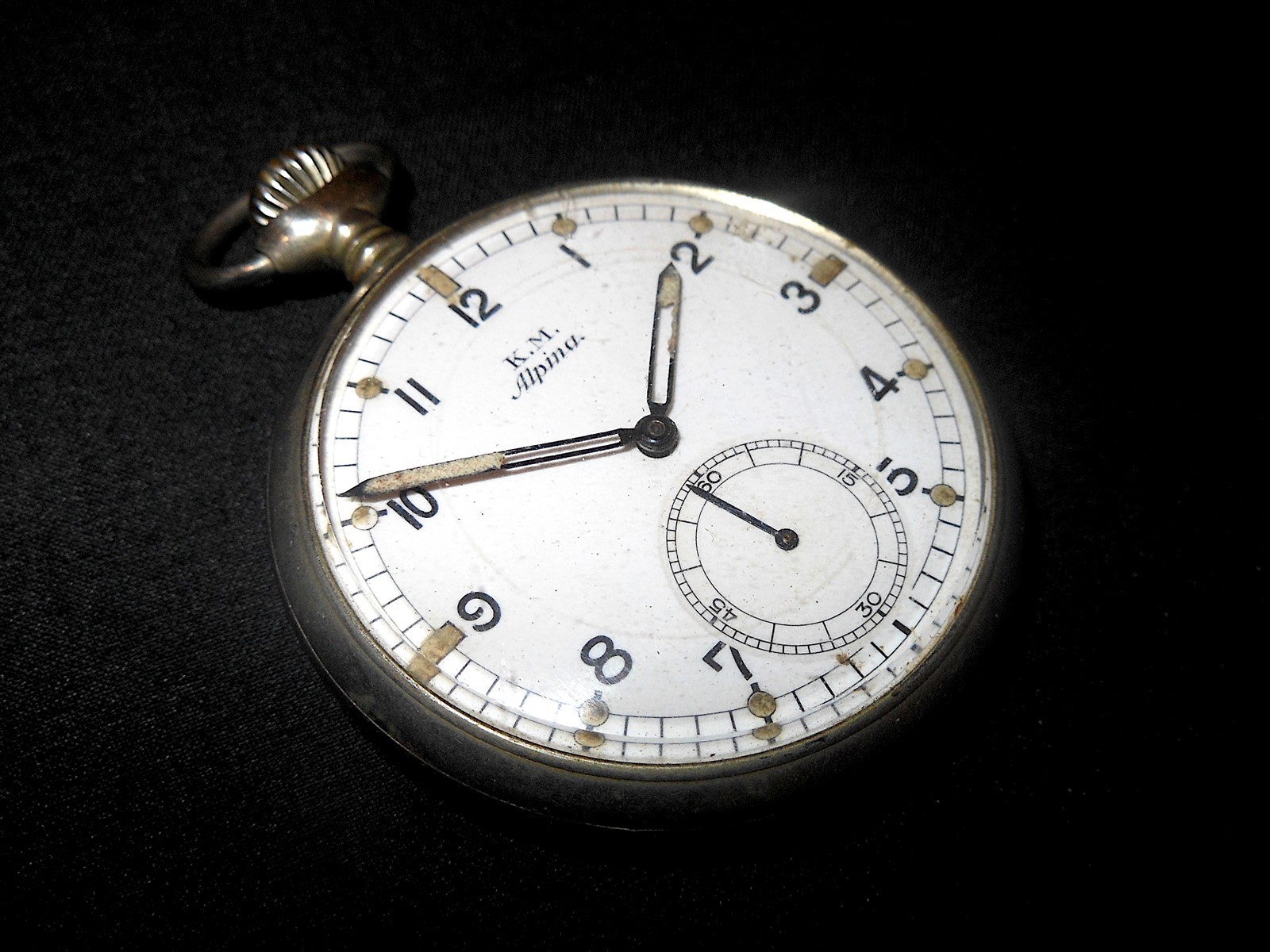 WW2 German Kriegsmarine Taschenuhr - KM MARKED POCKET WATCH - ALPINA - VERY NICE