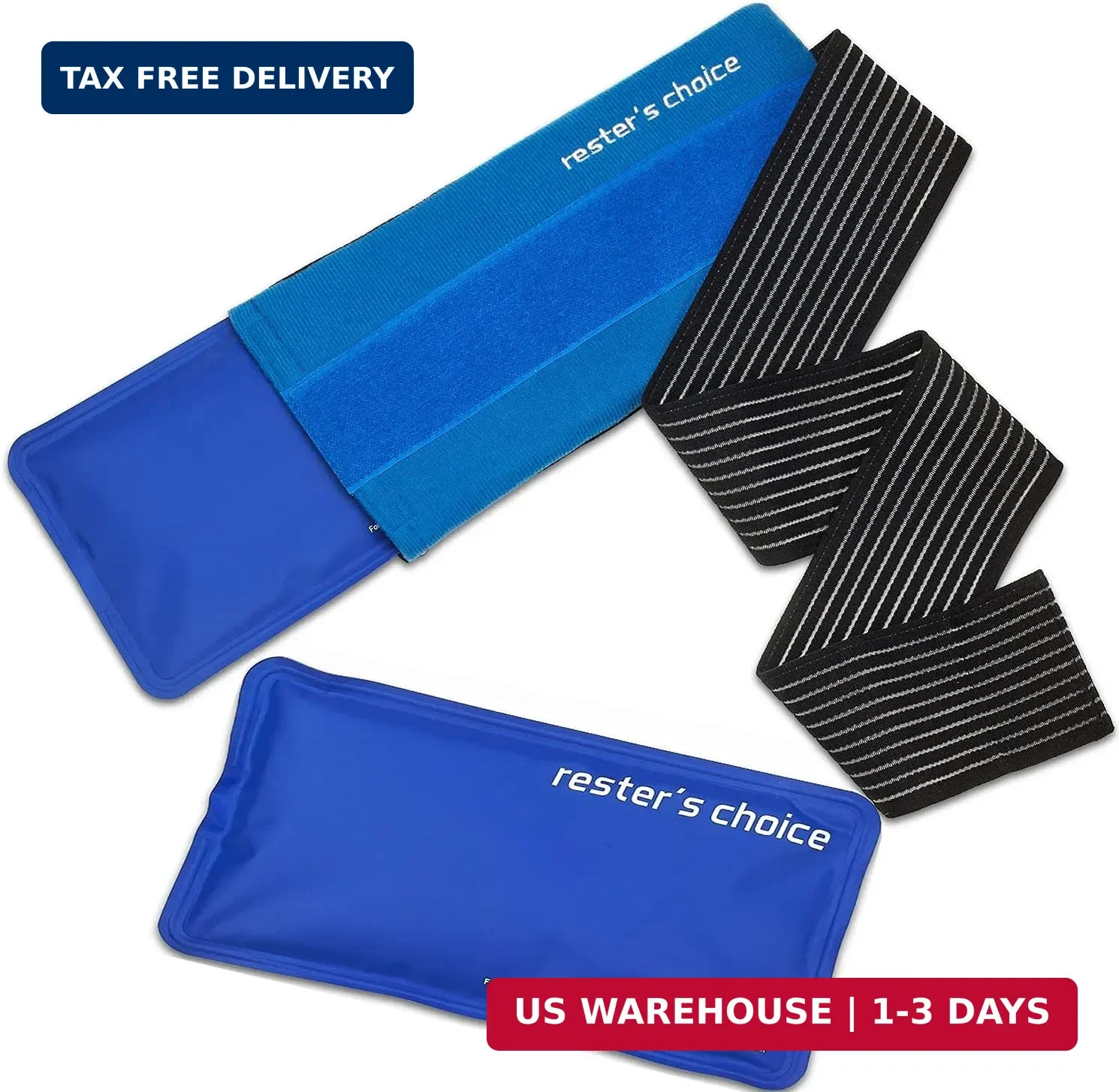 2 Soft Gel Ice Packs for Injuries Reusable with Extra Comfy Adjustable Cold Pack