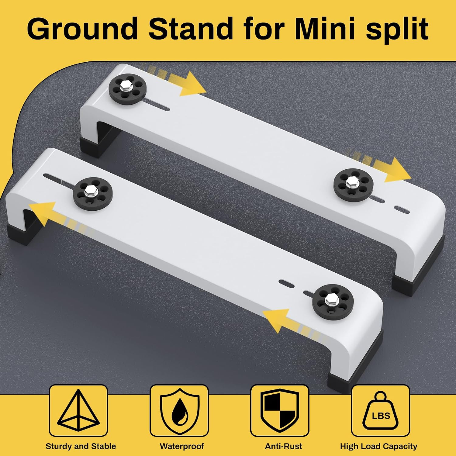 Mini Split Ground Stand,Heavy Duty Adjustable Mini Split Stand Condenser Stand f