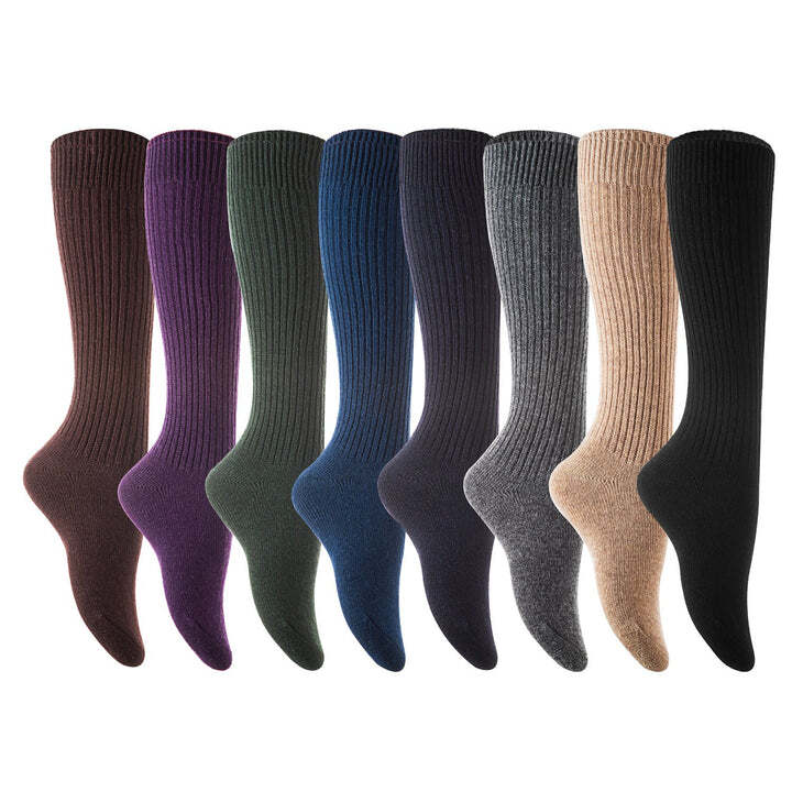 Women's Big Girls Fashion Cozy Knee High Wool Boot Socks FS05