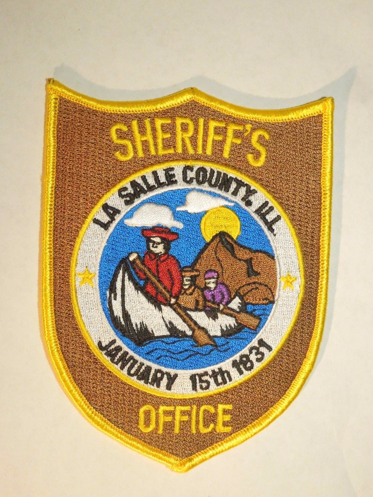 Vintage Sheriff's Office La Salle County Illinois Embroidered Iron On Patch