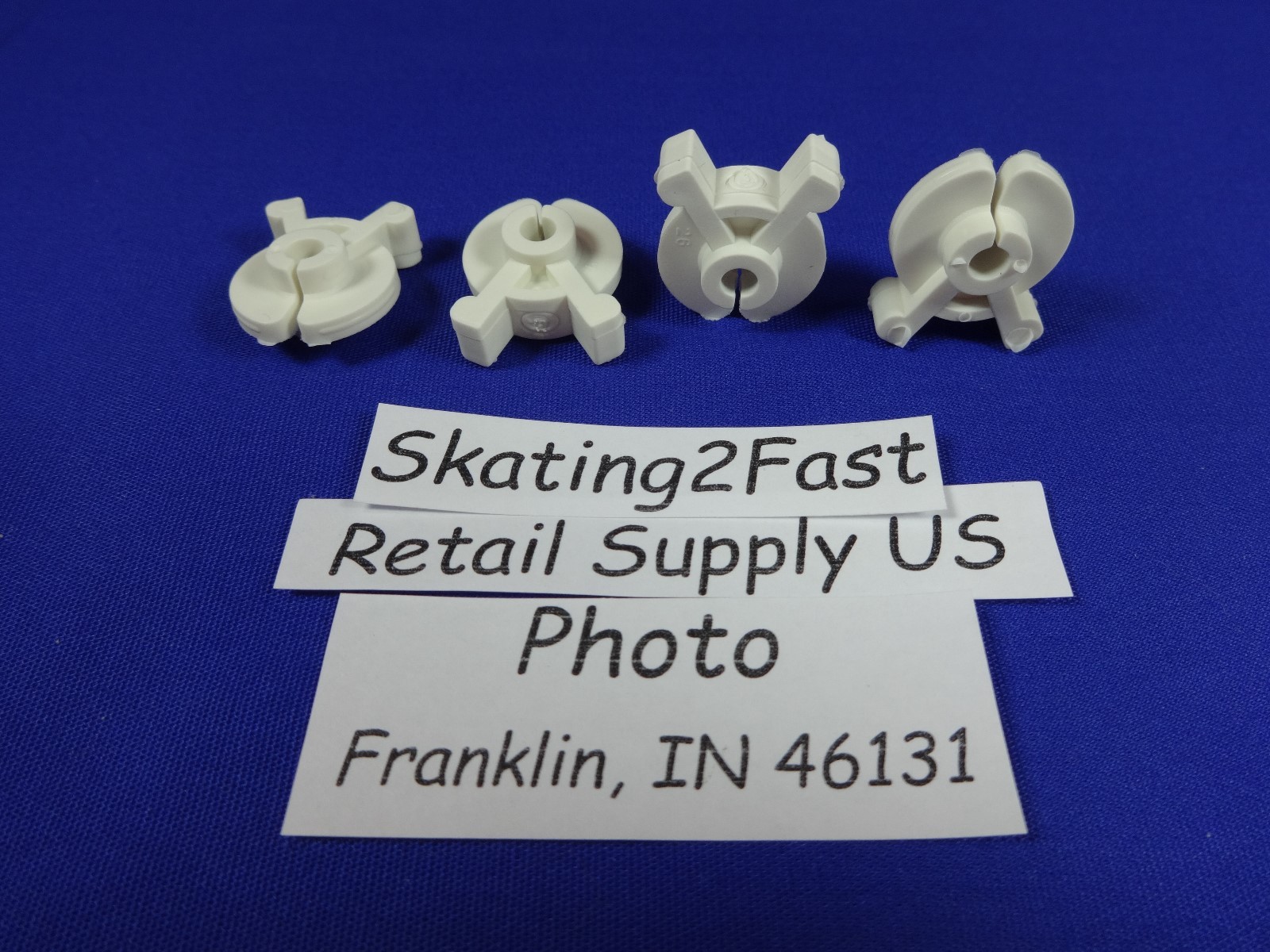 Squeezable Inventory Control Clip White Wire Grid Peg Hook Fits 0.162" to 0.207"