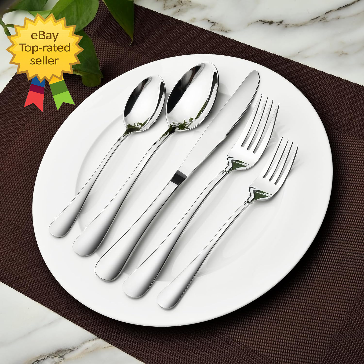 48Pcs Silverware Set for 8 Stainless Steel Flatware set Cutlery Utensil Kitchen