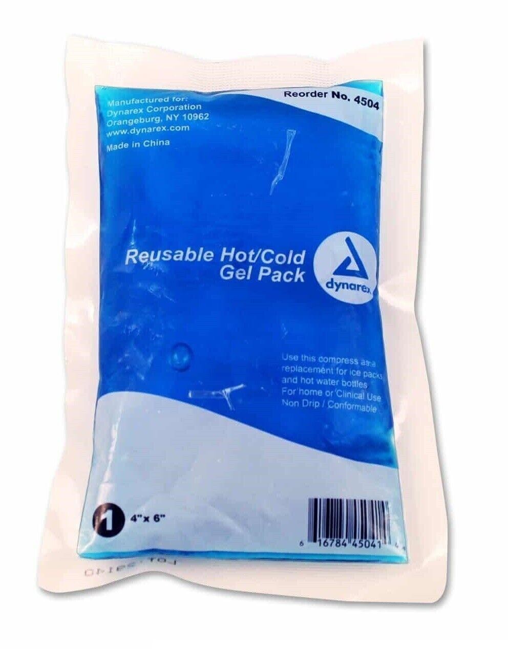 Dynarex Reusable Hot/Cold Gel Packs Small 4" x 6" 4 Pack MS-80360