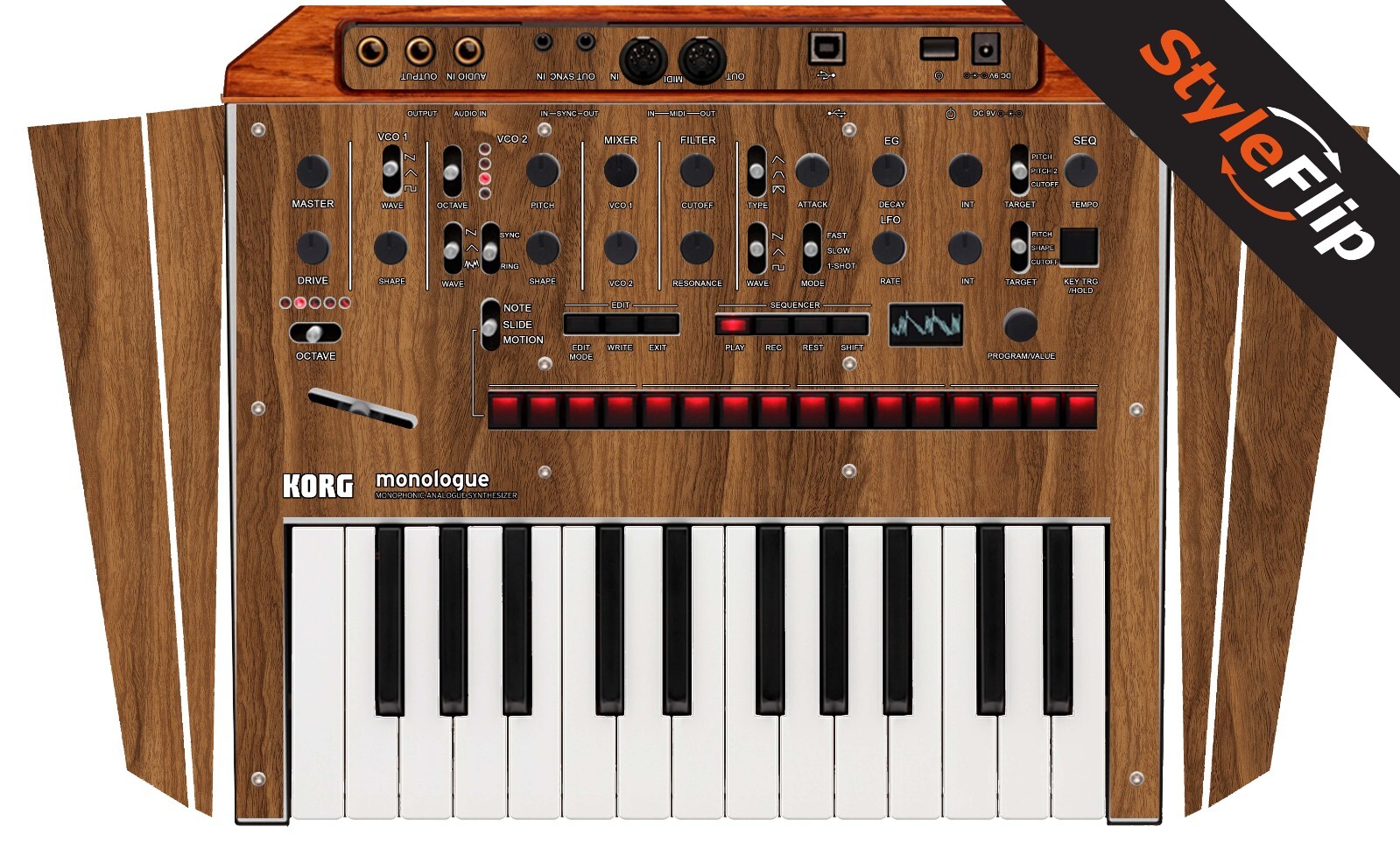 Korg Monologue Skin | Wood 2 | Protective Decal | StyleFlip Skins