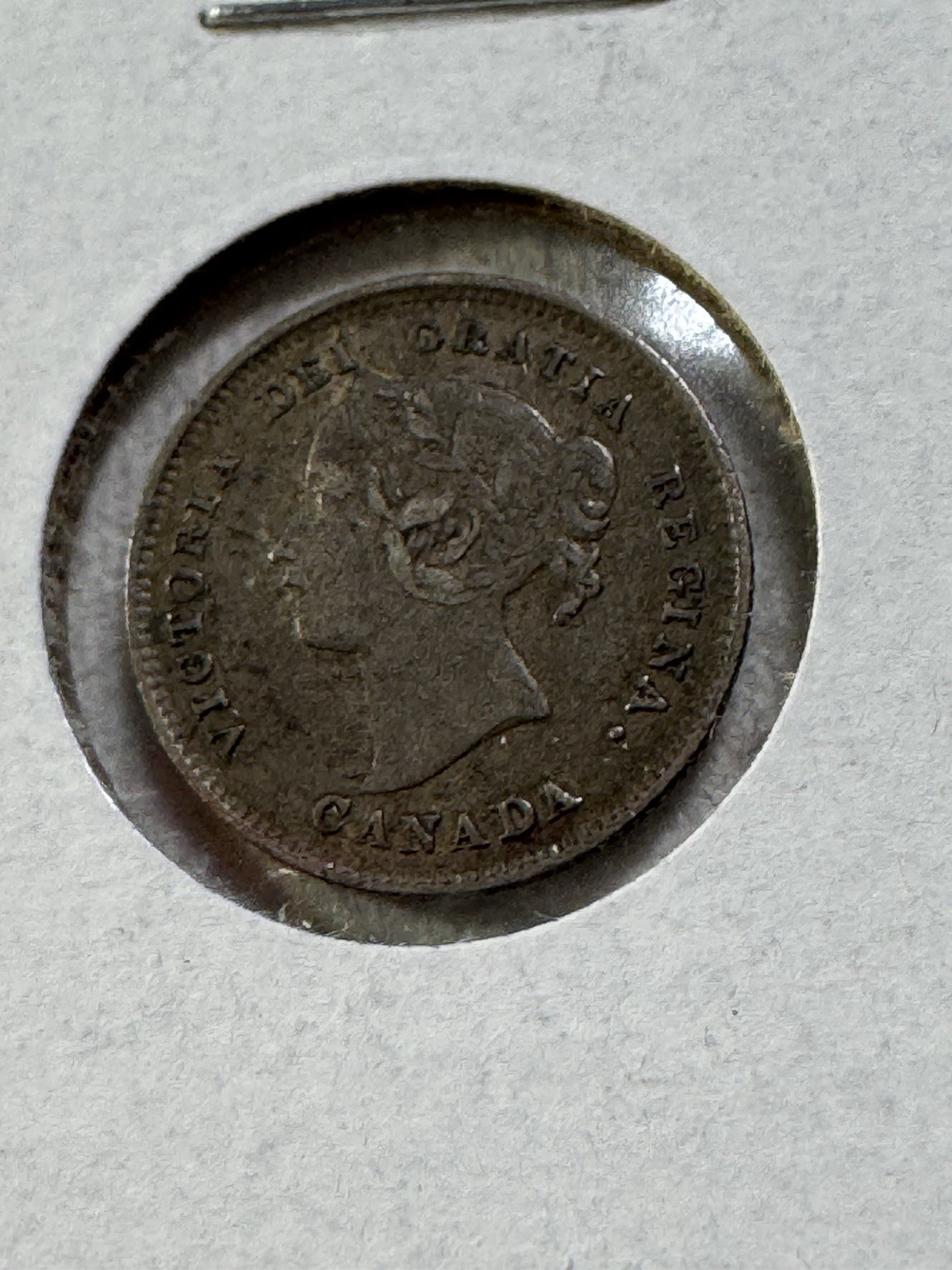 1896 Canada 5 Cents Small Silver Coin