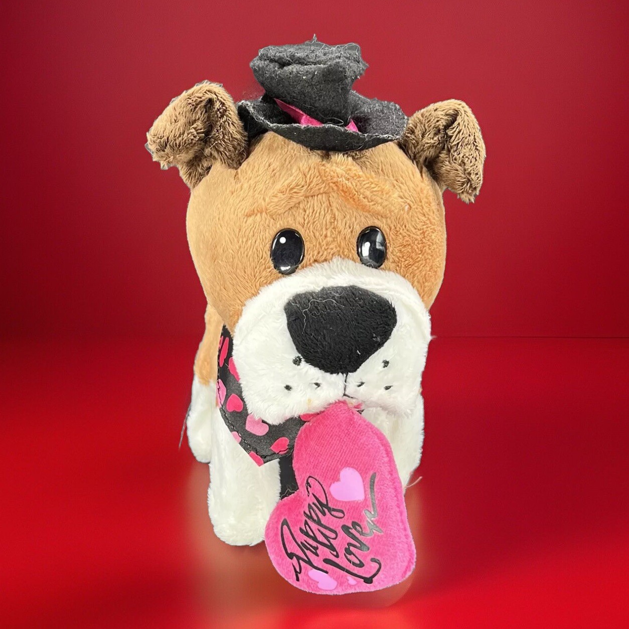 Valentine Animated Dog With Heart Sings  Wrapped Up & Walks Tested Works Love