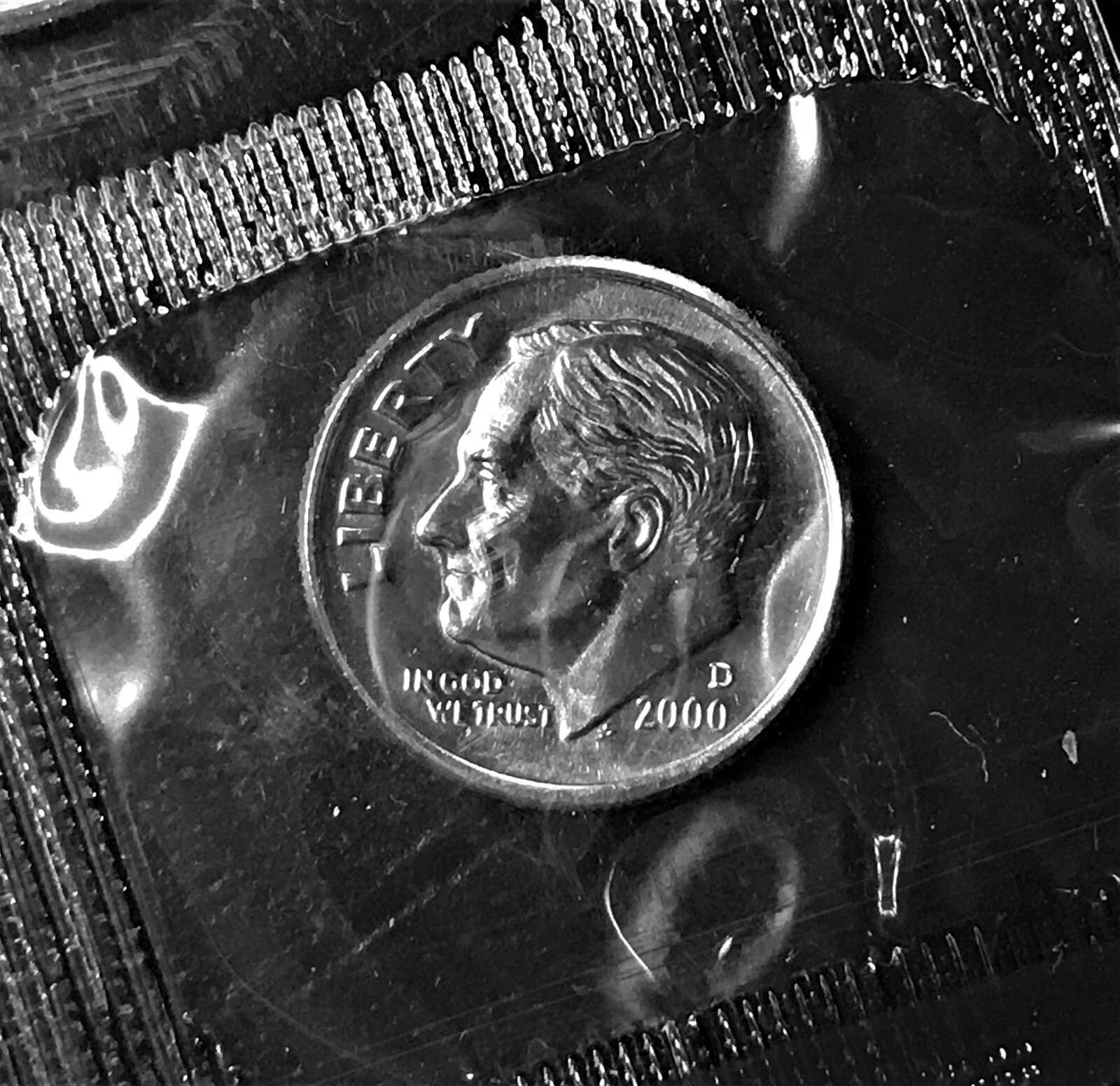 2000 D BU Roosevelt Dime Brilliant Uncirculated from Orig Mint Set in Cello BU