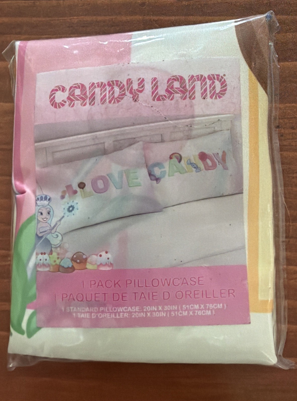 1 Hasbro Gaming “Candy Land” Pillowcase Jay Franco Bedding Kids Double-Sided NEW