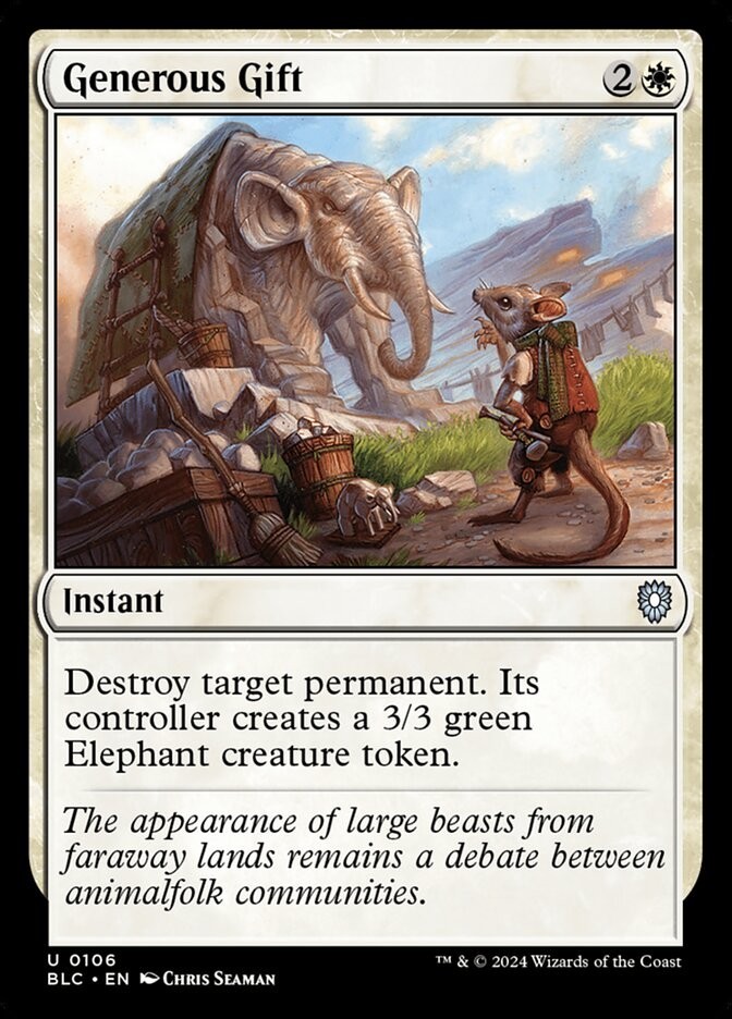 Generous Gift 0106 Non Foil Uncommon Bloomburrow Commander MTG Near Mint