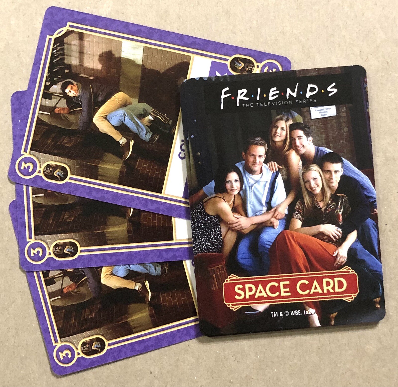 Friends Card Scramble Game Replacement Part - Dark Purple Space Cards NEW