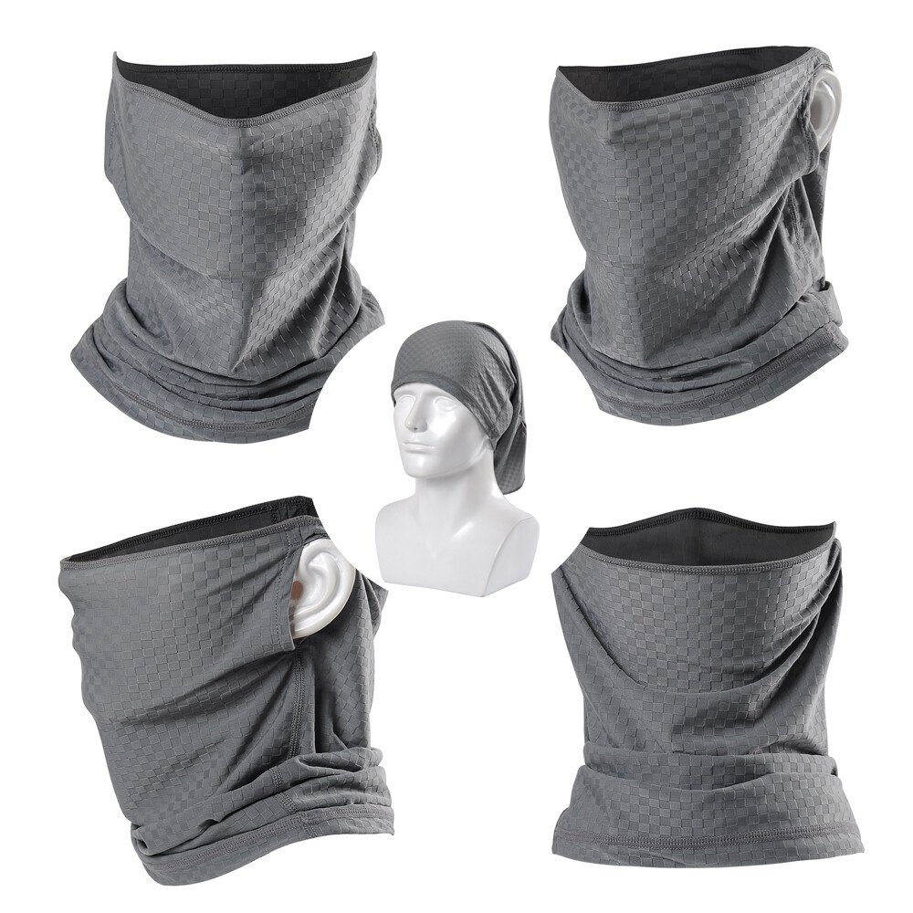 Summer Outdoor Cycling Ice Silk Full Face Mask Sports Sunscreen Breathable Masks