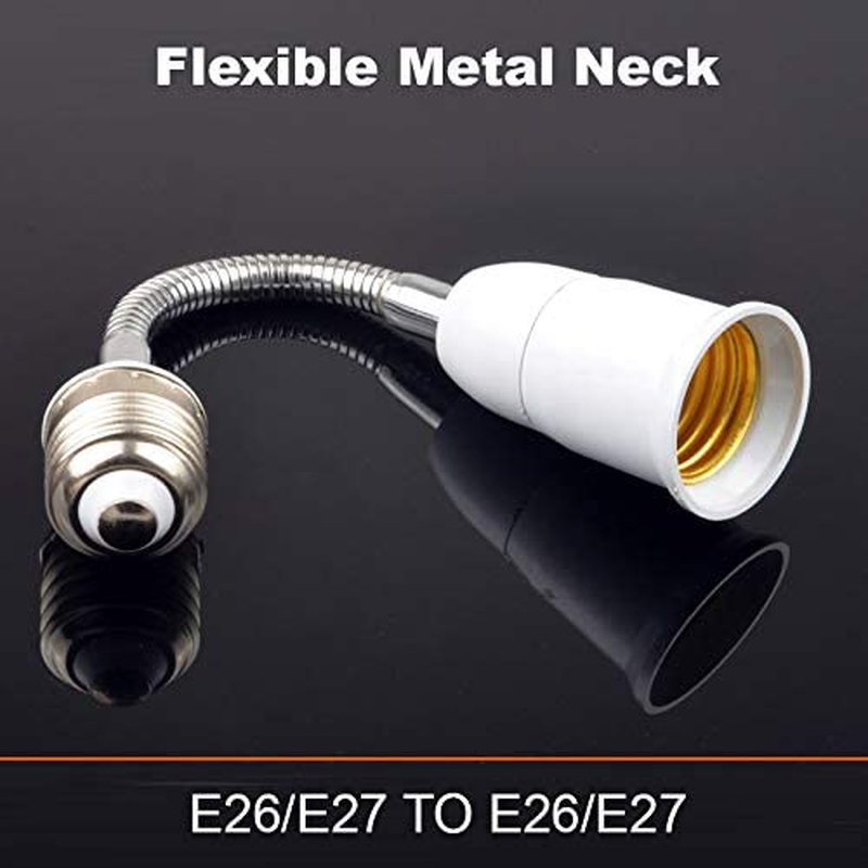 4 Pack E27 Adjustable Flexible Light Bulb Extension Socket Lamp Adapter Extender