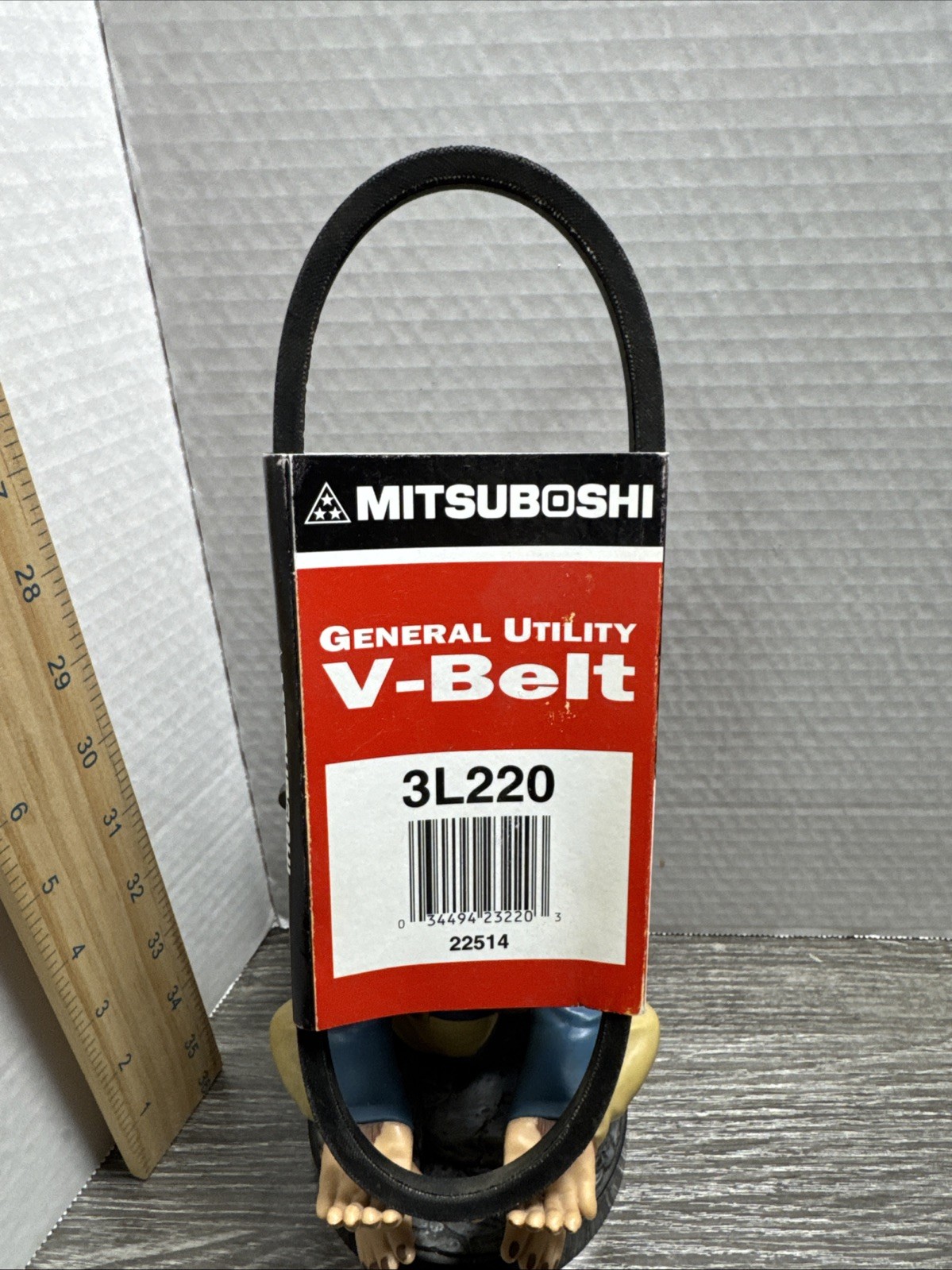 Mitsuboshi FHP 3L220 General Utility V-Belt 0.38 in. W X 22 in. L For Fractional