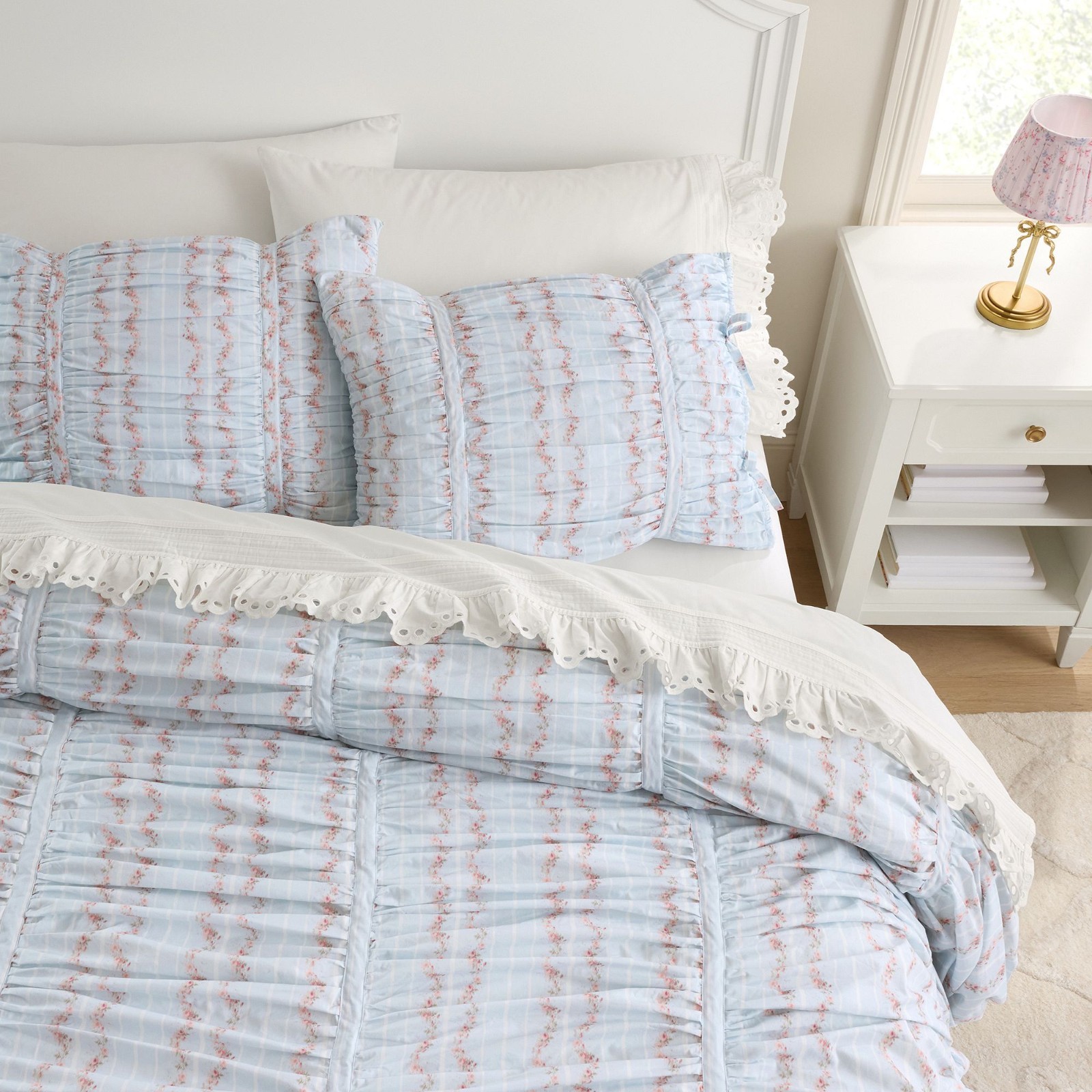 Best Seller LoveShackFancy Eyelet Ruffle Sheet Set- Full