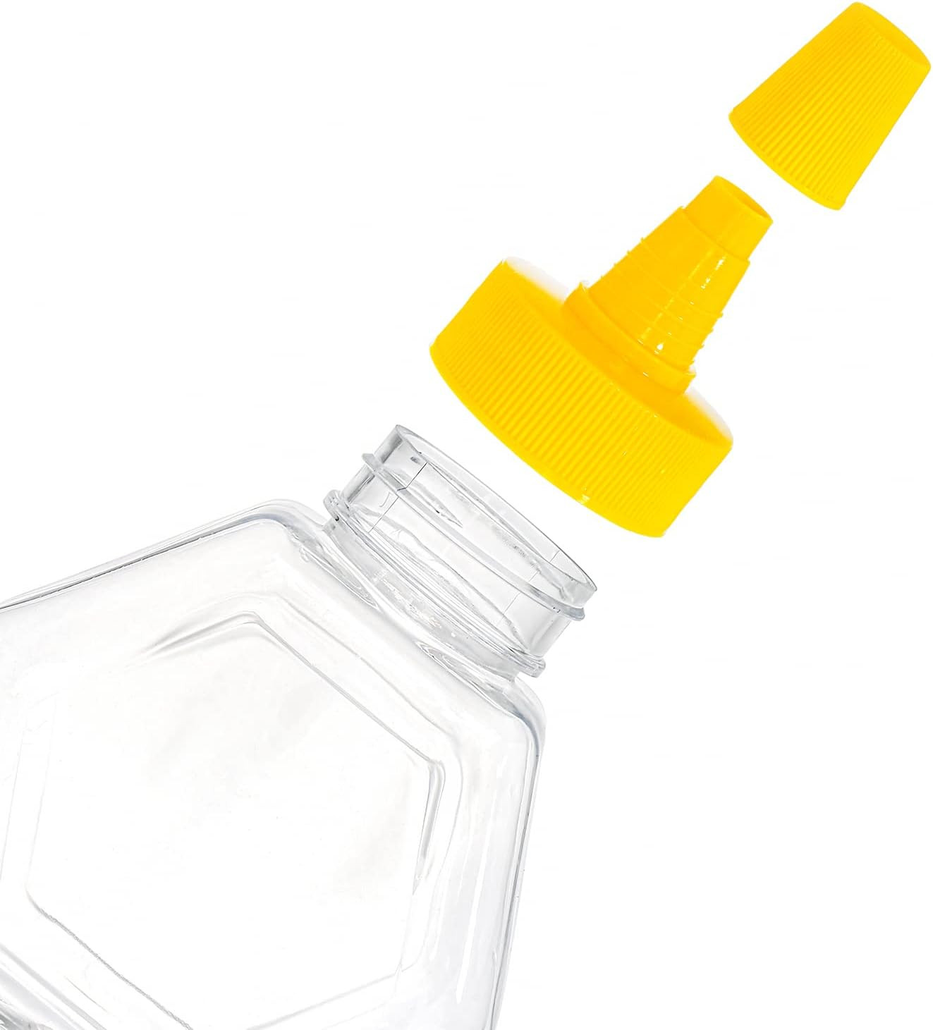 16 Pack Plastic Honey Bottle Jars, 7 Oz Squeeze Bottles Empty Jars with Spout, R