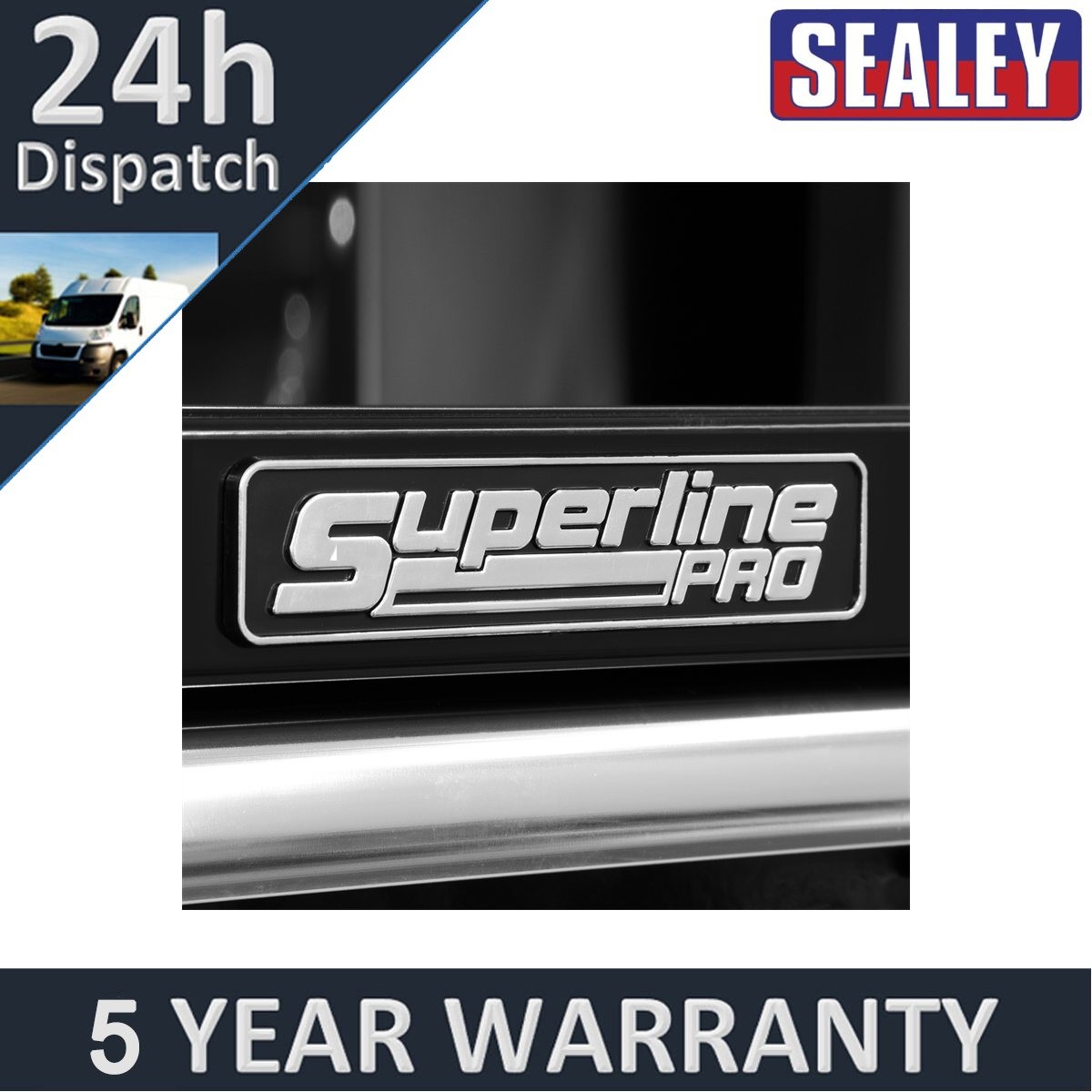 Sealey Superline PRO� Mid-Box Tool Chest 3 Drawer Black AP33339B