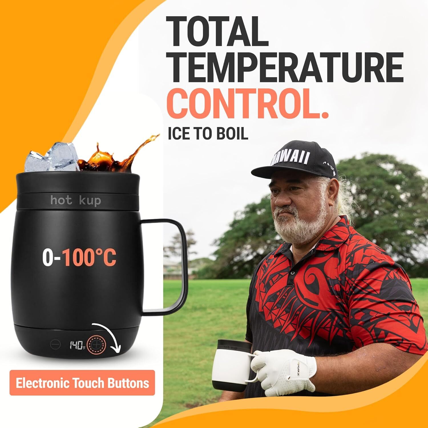 Heated Coffee Mug 14oz Temperature Controlled Smart Cup Black