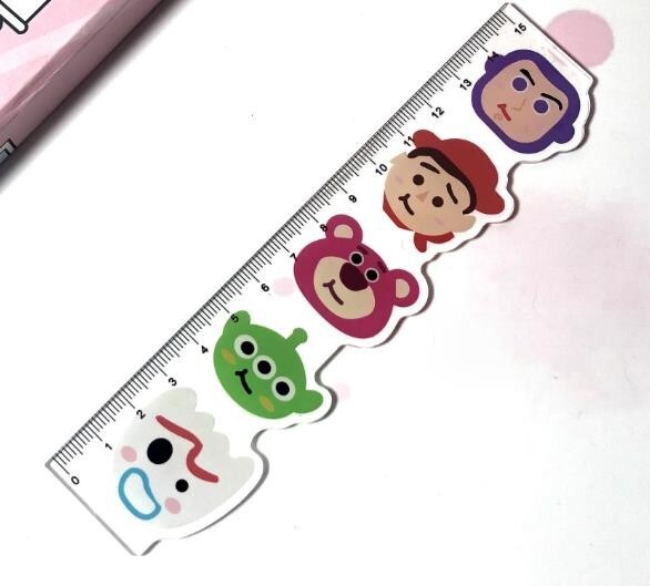 10Pc Acrylic Rulers cartoon toy Measuring Tool Stationery School Office Supplies