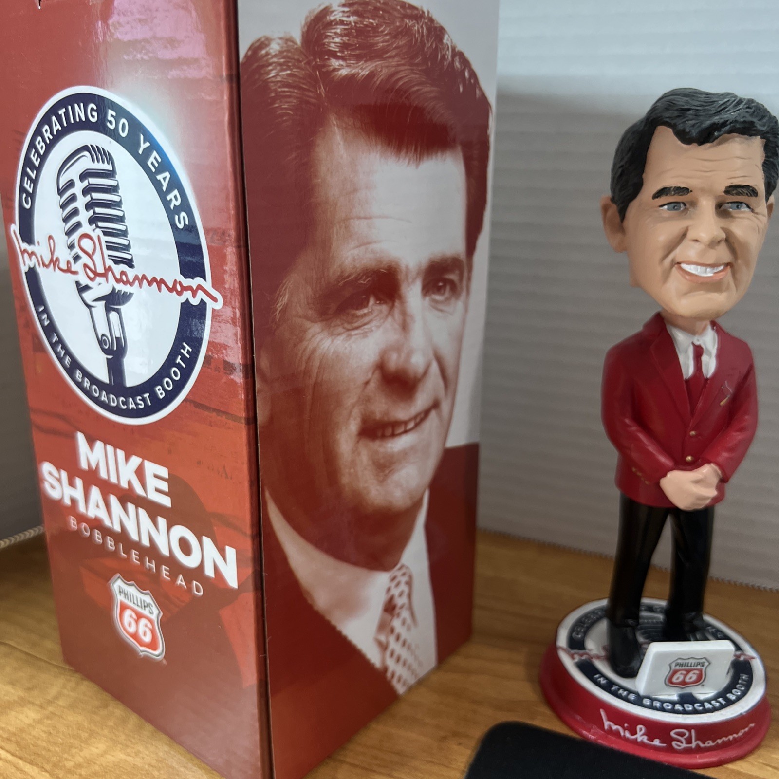 Mike Shannon Bobblehead St Louis Cardinals 50 Years In Broadcasting Phillips 66