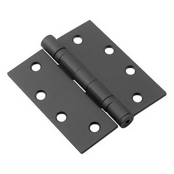 ONWARD Full Mortise Inset Black Hinge (3-Pack)