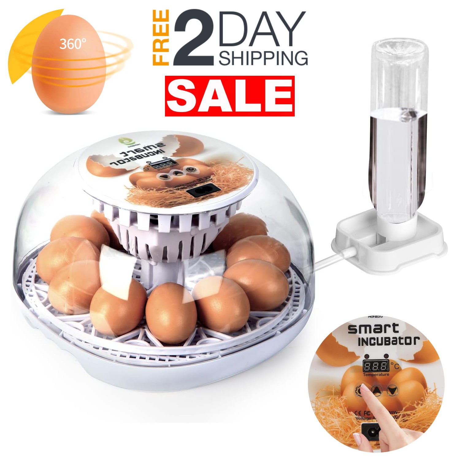 Encubadoras Para Pollos De 12 Huevos Incubadora Pollosfajas Con Agua Automática