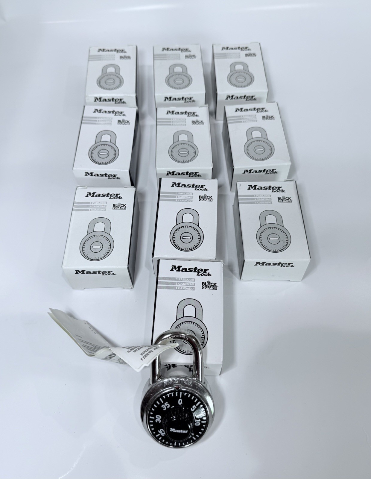 New Master Lock 1502 Combination Padlock Round Dial Locker (10 Locks)