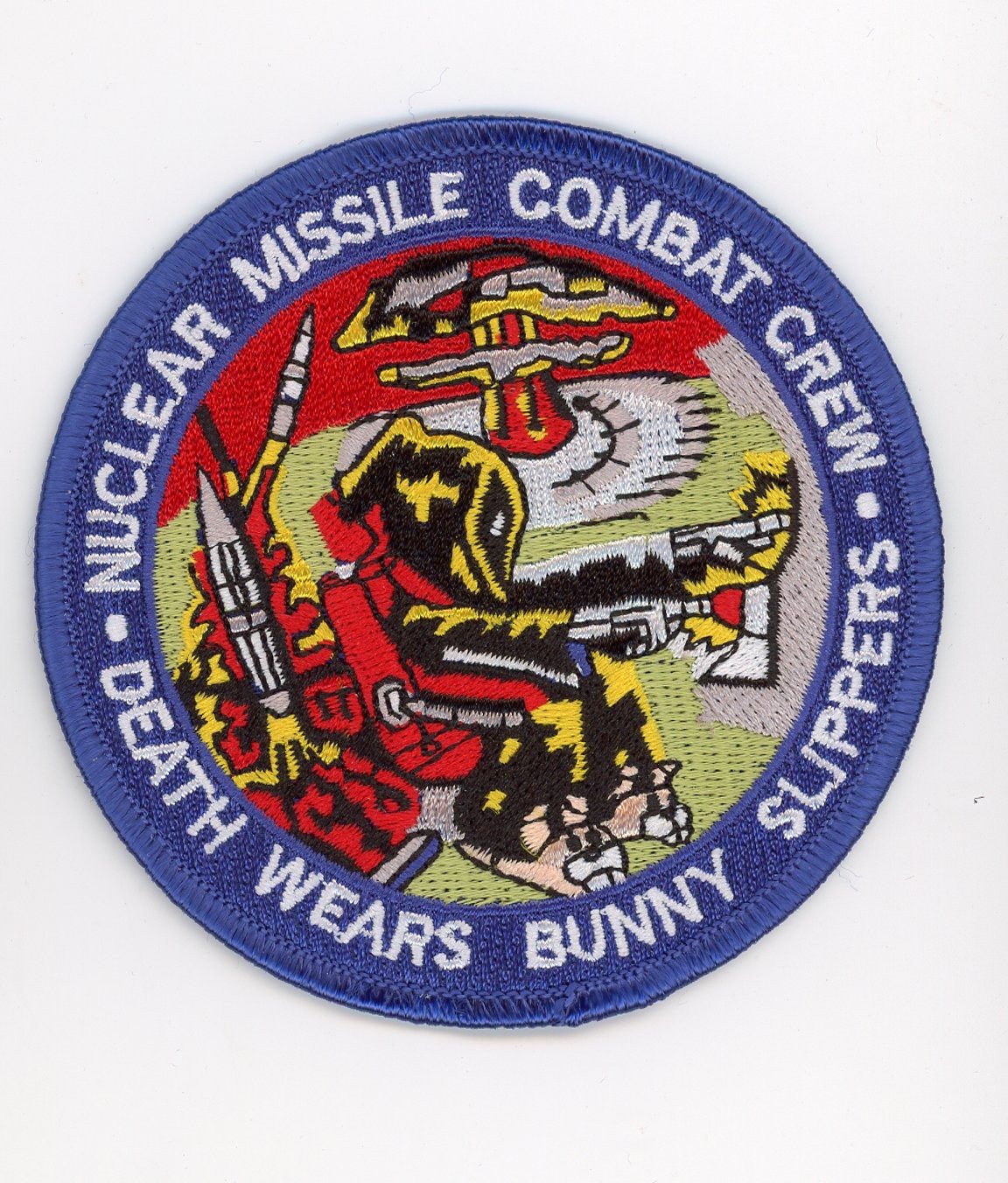 PATCH USAF NUCLEAR MISSILE COMBAT CREW DEATH WEARS BUNNY SLIPPERS IRON ON PARCHE