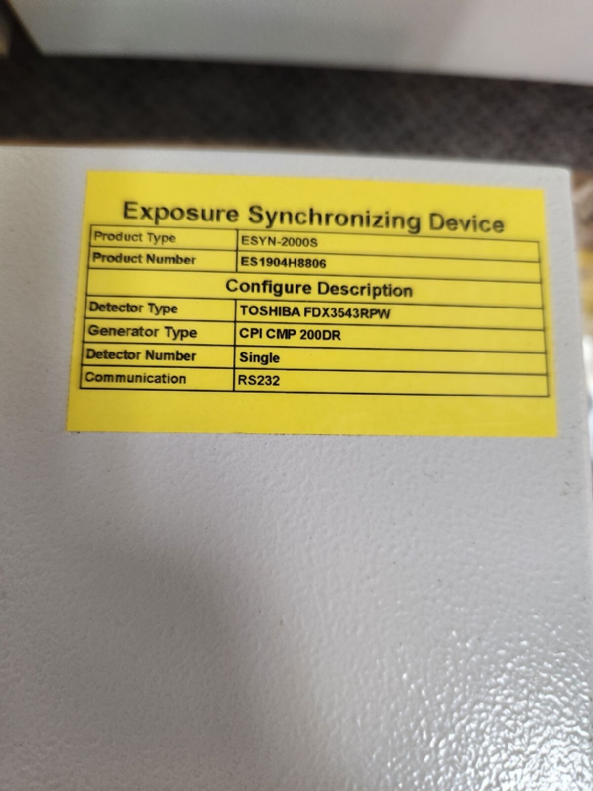 Toshiba ESYN-2000S EXPOSURE SYCHRONIZING DEVICES