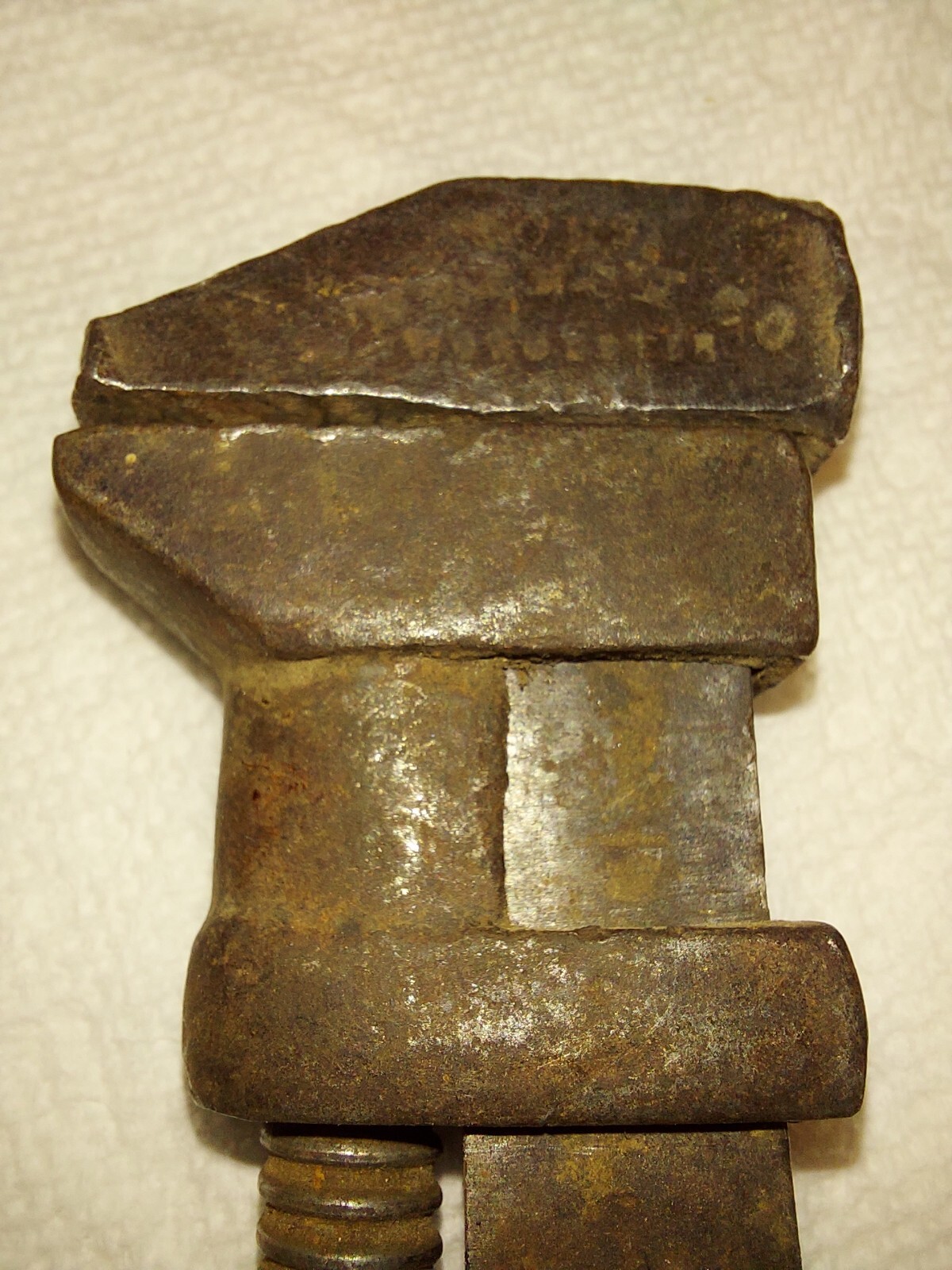 Antique 7" Monkey Wrench  Wood Handle COES Wrench Co.