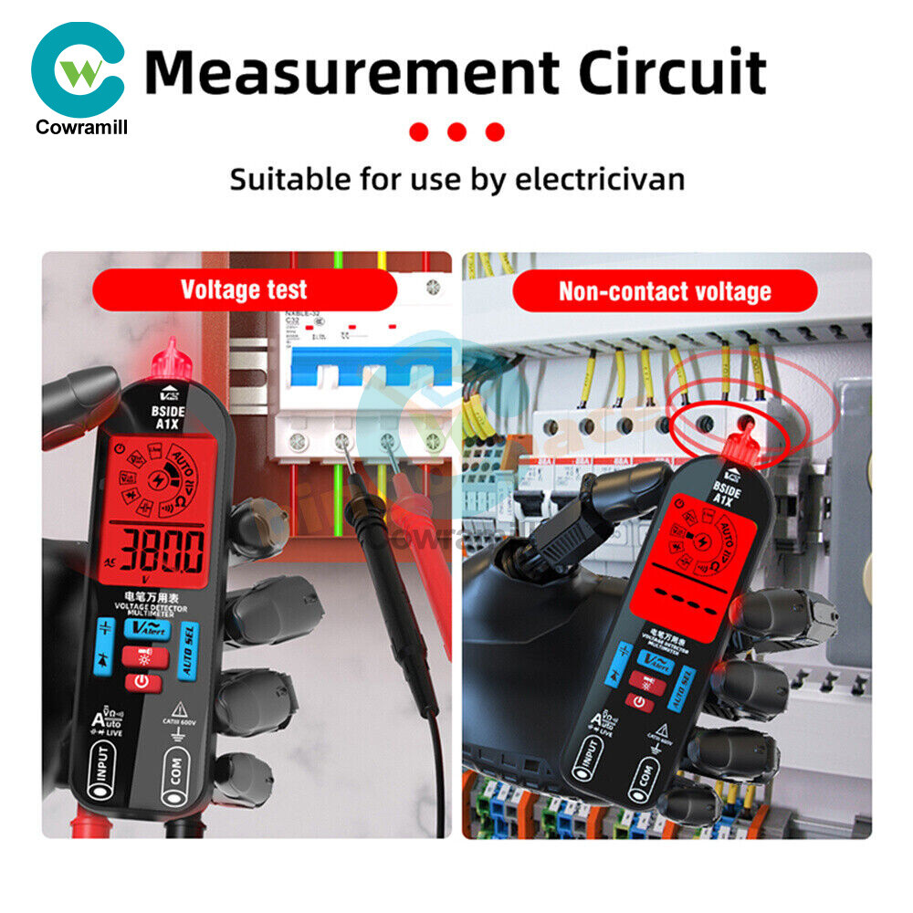 BSIDE A1X Digital Multimeter Voltage Tester Detector DC/ACVoltage Resistance US