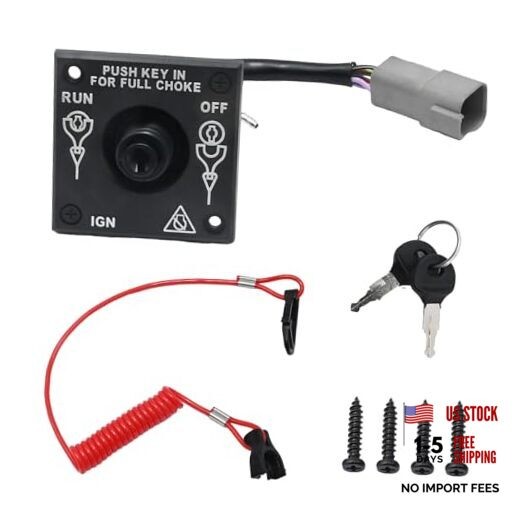 176408 Boat Kill Switch Outboard Ignition Switch Replacement for Johnson BRP