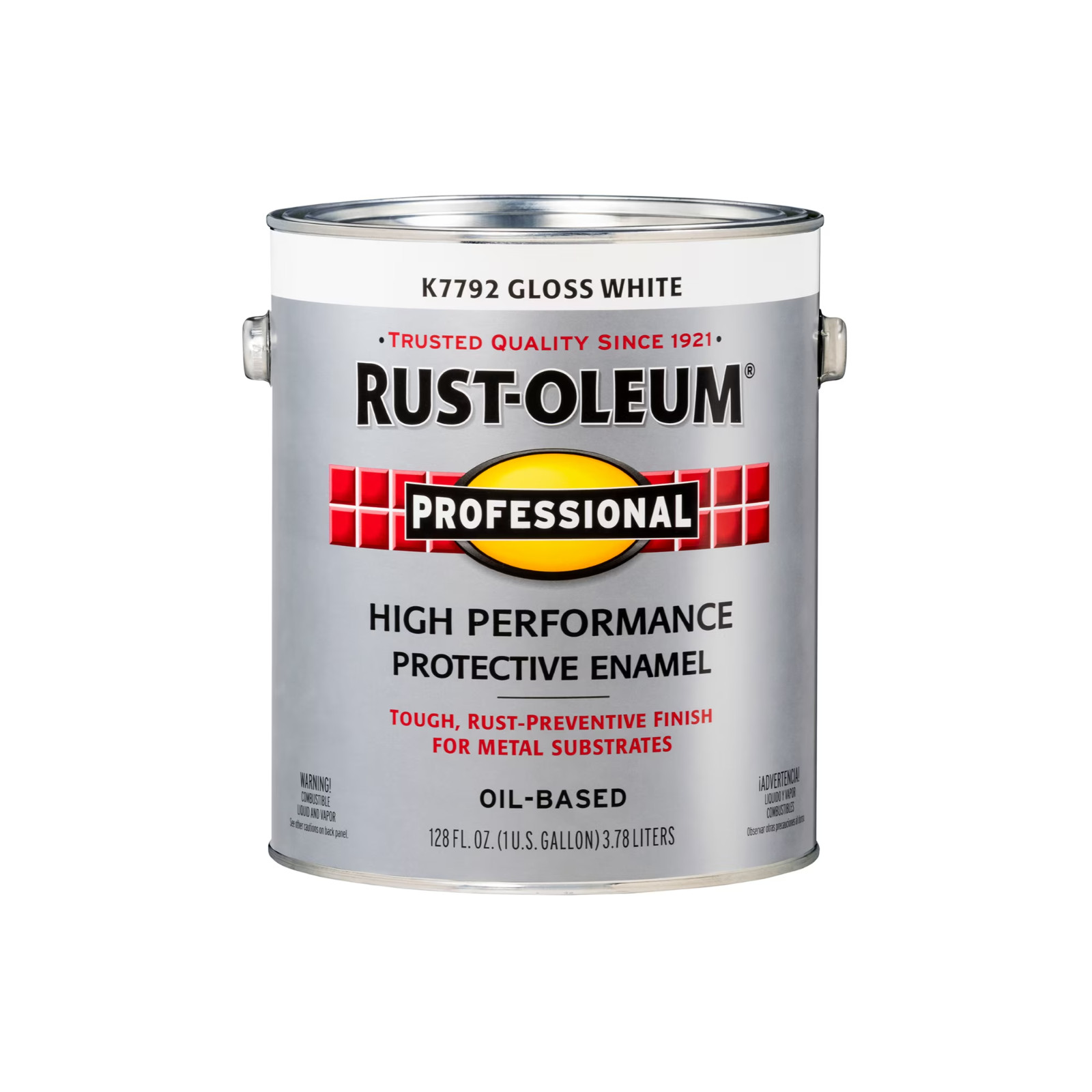 Rust-Oleum, White, High Performance Gloss Protective Enamel Paint Low Odor, Gal