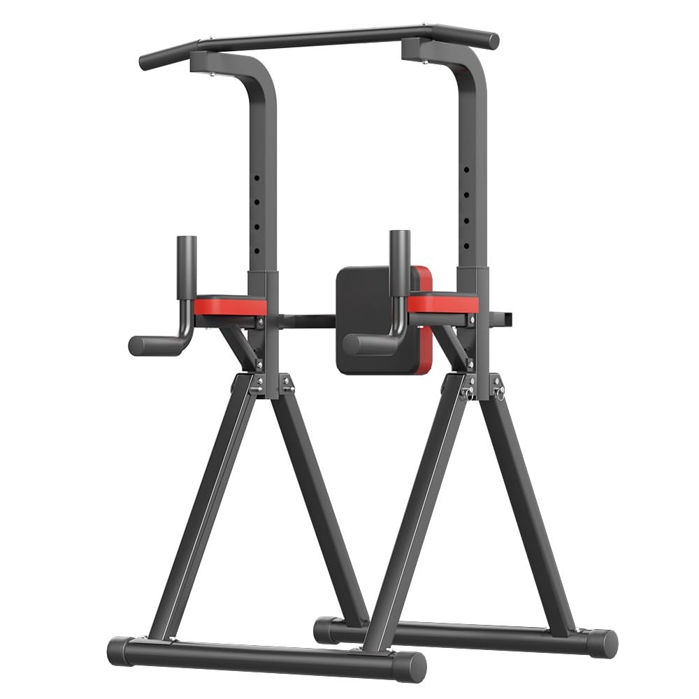 Foldable Power Tower, Adjustable Multifunction Pull Up Bar Tower Station, Pul...