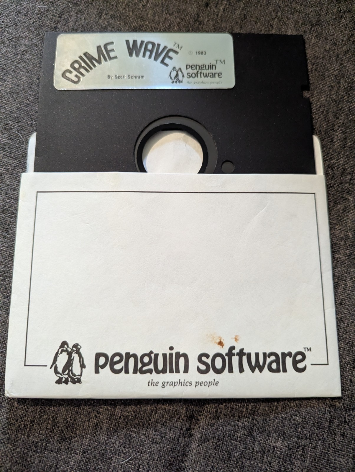 Vintage 5.25" Floppy Disk Crime wave 1983