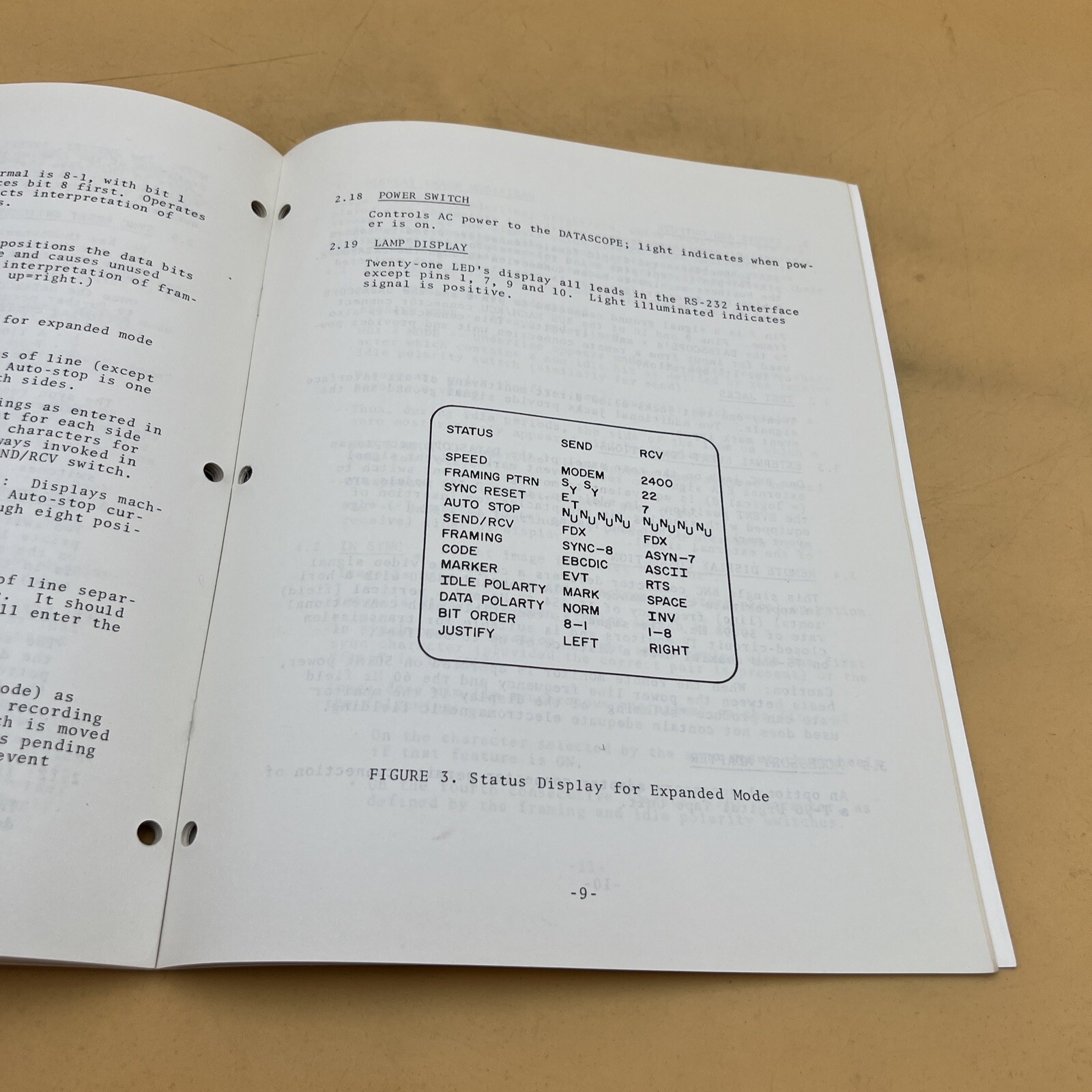 Vintage 1979 Spectron Datascope Model D-301 Instruction Manual Guide Book
