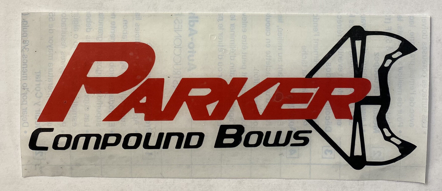 Parker Bows 3”x 7” Vinyl Archery Decal Sticker  - Red & Black OR White